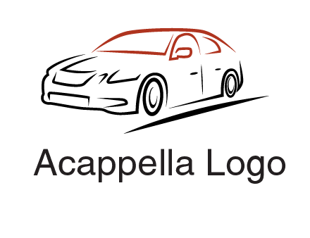 outline of sedan car logo
