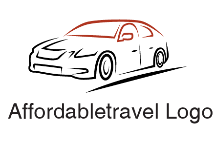 outline of sedan car logo