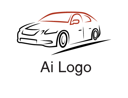 outline of sedan car logo