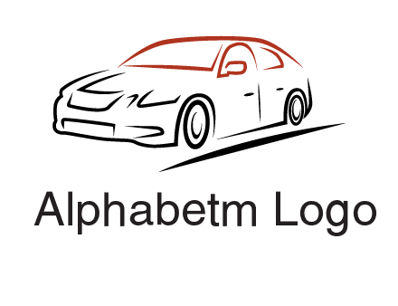 outline of sedan car logo