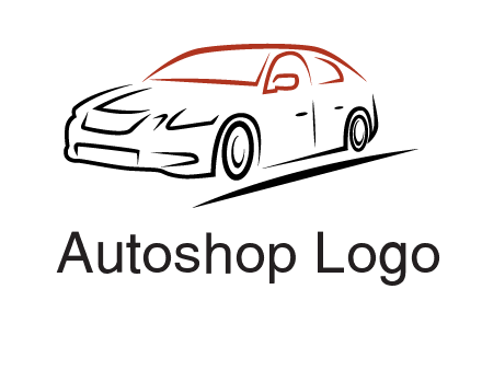outline of sedan car logo