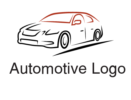 outline of sedan car logo