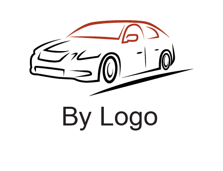 outline of sedan car logo