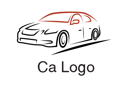 outline of sedan car logo