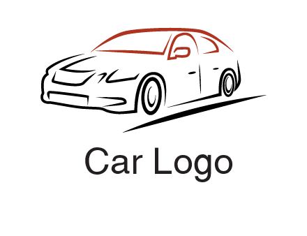 outline of sedan car logo