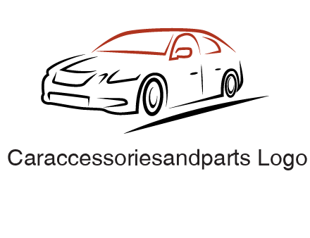 outline of sedan car logo