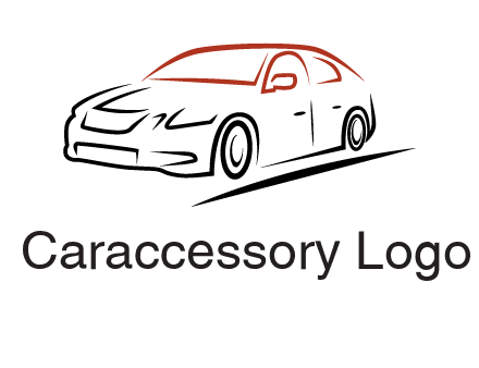 outline of sedan car logo