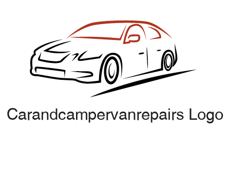 outline of sedan car logo