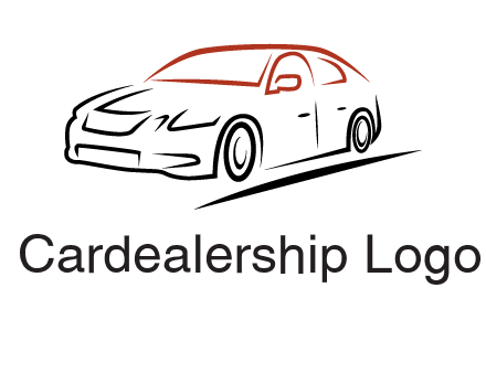 outline of sedan car logo
