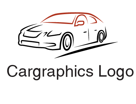 outline of sedan car logo
