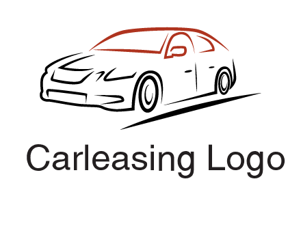 outline of sedan car logo