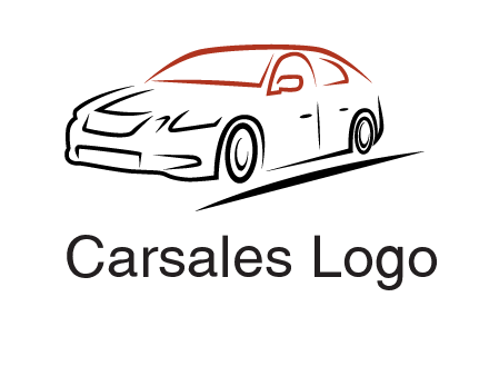 outline of sedan car logo