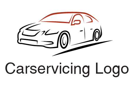 outline of sedan car logo