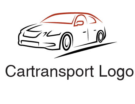 outline of sedan car logo