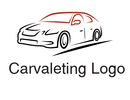 outline of sedan car logo