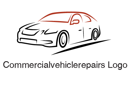 outline of sedan car logo