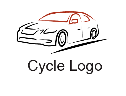 outline of sedan car logo