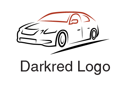 outline of sedan car logo