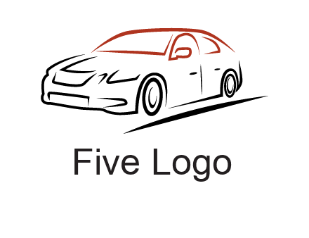 outline of sedan car logo