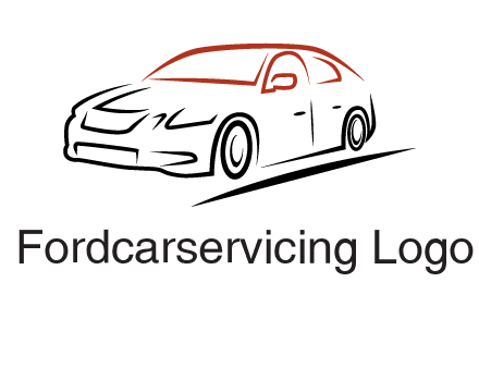 outline of sedan car logo