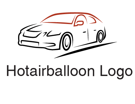 outline of sedan car logo