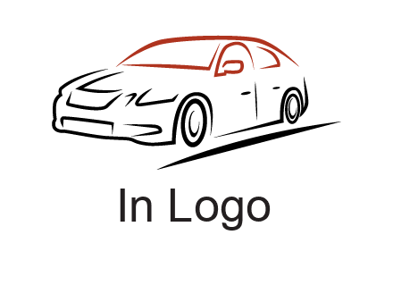 outline of sedan car logo
