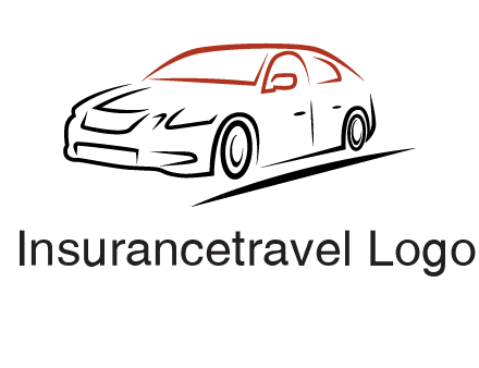 outline of sedan car logo