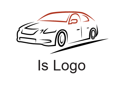 outline of sedan car logo