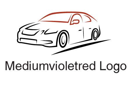 outline of sedan car logo