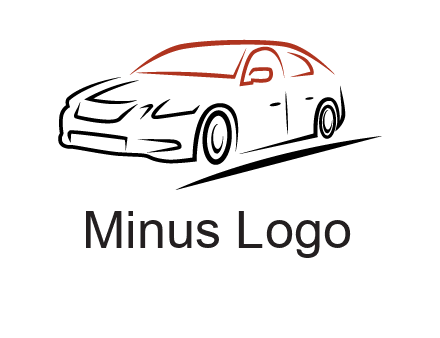 outline of sedan car logo