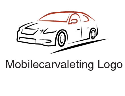 outline of sedan car logo