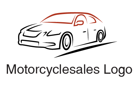 outline of sedan car logo