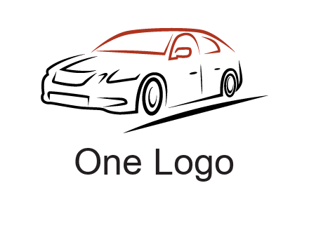 outline of sedan car logo