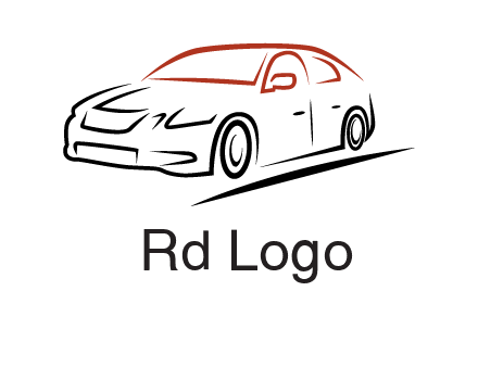 outline of sedan car logo