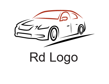 outline of sedan car logo