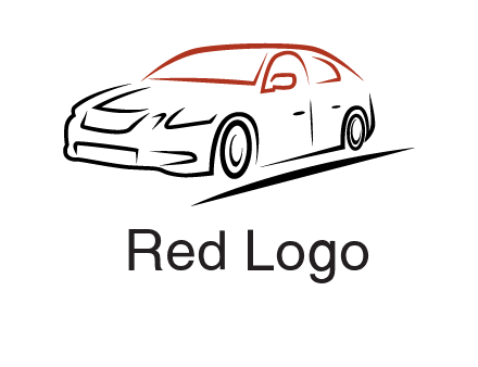 outline of sedan car logo