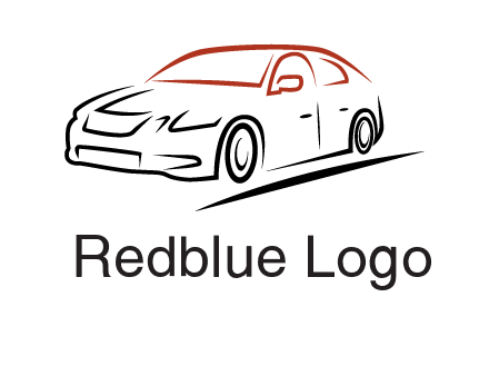 outline of sedan car logo