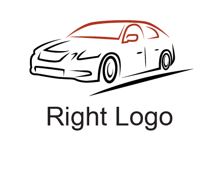outline of sedan car logo