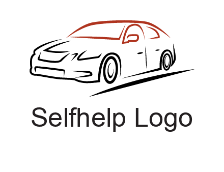 outline of sedan car logo