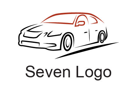outline of sedan car logo