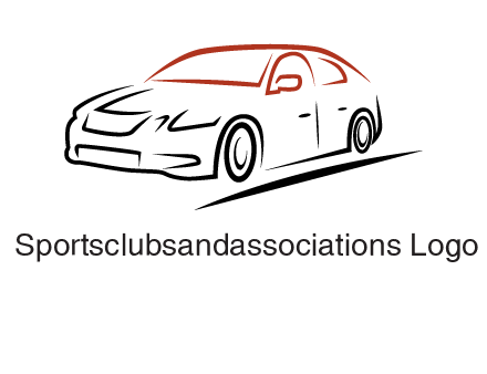 outline of sedan car logo