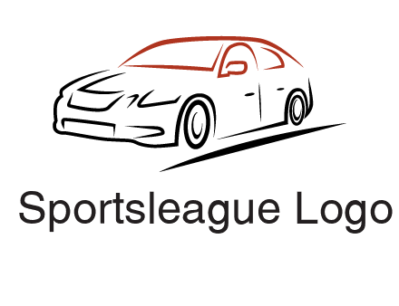 outline of sedan car logo