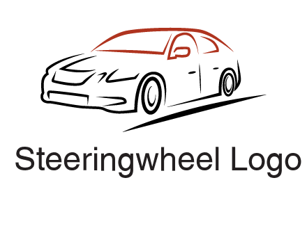 outline of sedan car logo
