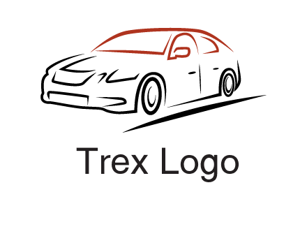 outline of sedan car logo