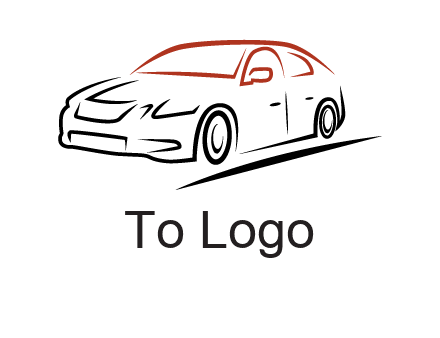 outline of sedan car logo
