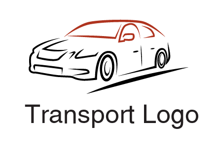 outline of sedan car logo