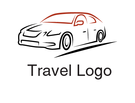 outline of sedan car logo