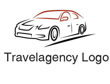 outline of sedan car logo