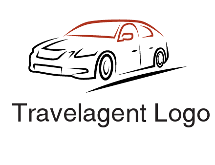 outline of sedan car logo