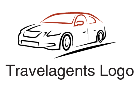 outline of sedan car logo
